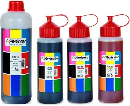 PERFECTİON Epson Uyumlu 103 L3252 L5590 L3560 L3550 4 Renk Mürekkep Dolum Seti 1 kg. + 3 x500 gr.