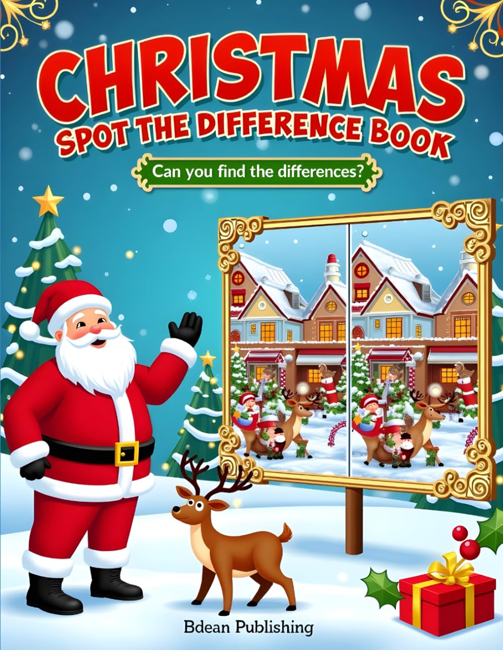 Christmas Spot The Difference Book: A Festive Holiday Puzzle Book for Kids with Fun, Easy, and Engaging Christmas Scenes
