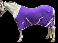 Vista 2 de Majestic Ally Manta de forro polar antibolitas con cuerda trenzada plateada (morado, 78)