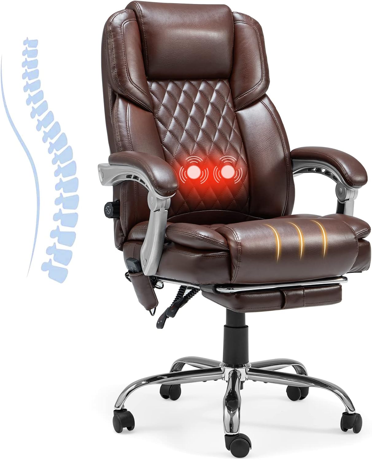 Ubuy Executive Office Chair Brown Pink Desk Chair 350lbs Ergonomic