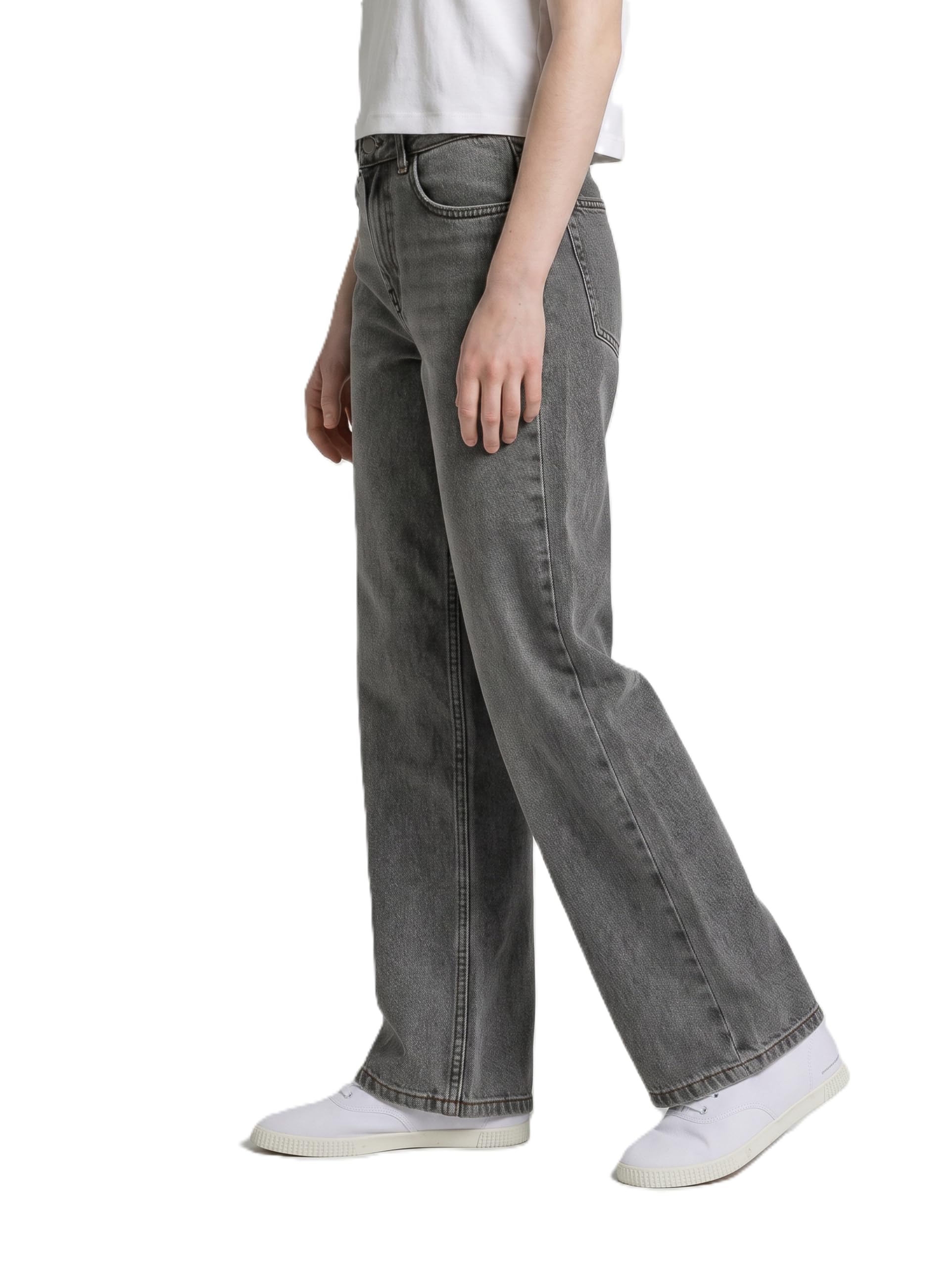 TOM TAILOR Mädchen Kinder Wide Leg Fit Jeans , 10219 - Used Mid Stone Grey Denim, 146 – Ansicht 3