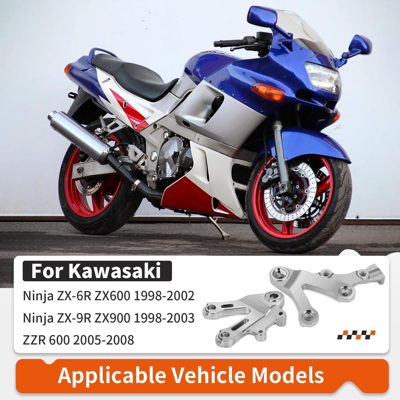 Amazon.com: Footpeg Bracket Kit For Kawasaki Ninja ZX-6R ZX-9R