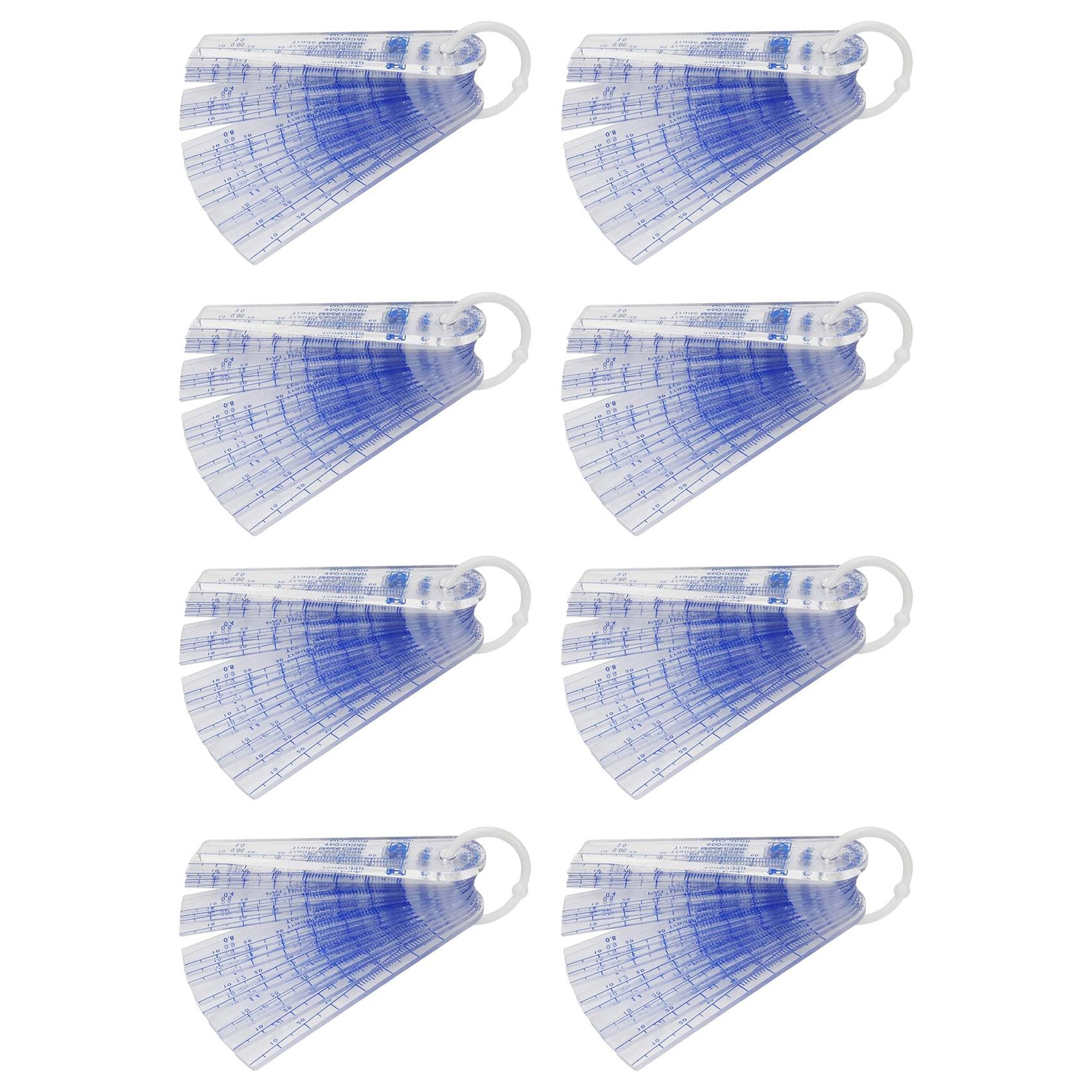Jnchdghwa As Shown 8X Plastic Feeler Gauge 0.05Mm To 3Mm Metric -Measuring Tool 21 Leaf