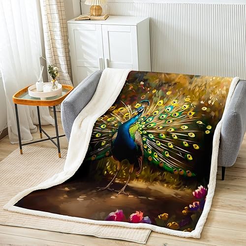 Miniatura 20 de Manfei 3D Deer Kids Throw Blanket Wild Animal Theme Bed Blanket for Boys Girls Adult Room Decor, Woodland Wildlife Elk Print Blanket for Couch Sofa