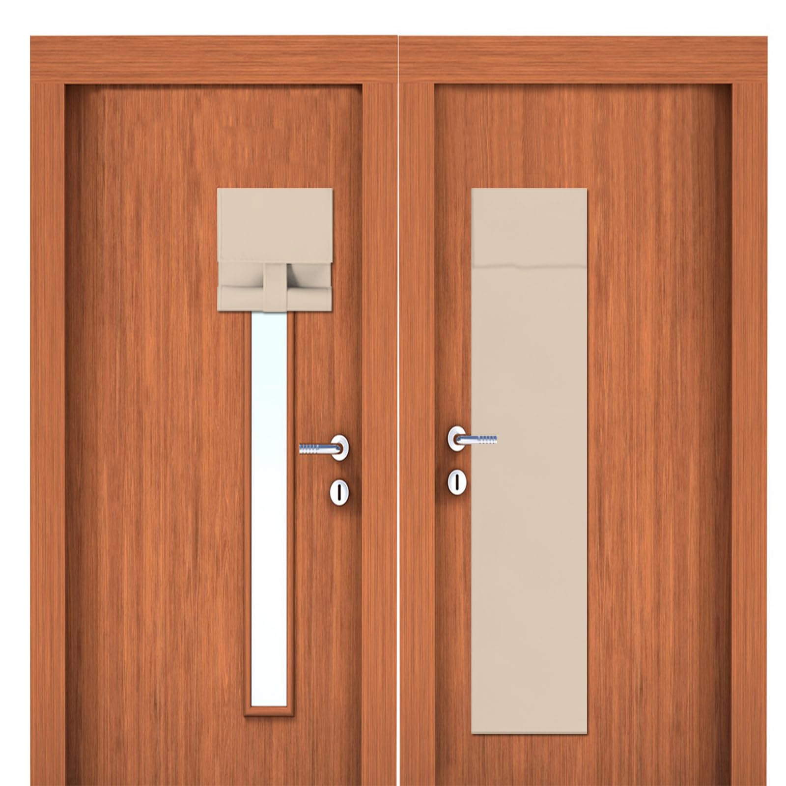 Maritown Classroom Door Curtains Set of 2 No Drill Blackout Privacy Door Window Blinds Front Door Curtain Stick on Shades for Patio Door Backdoor Classroom Glass Door Window Cover