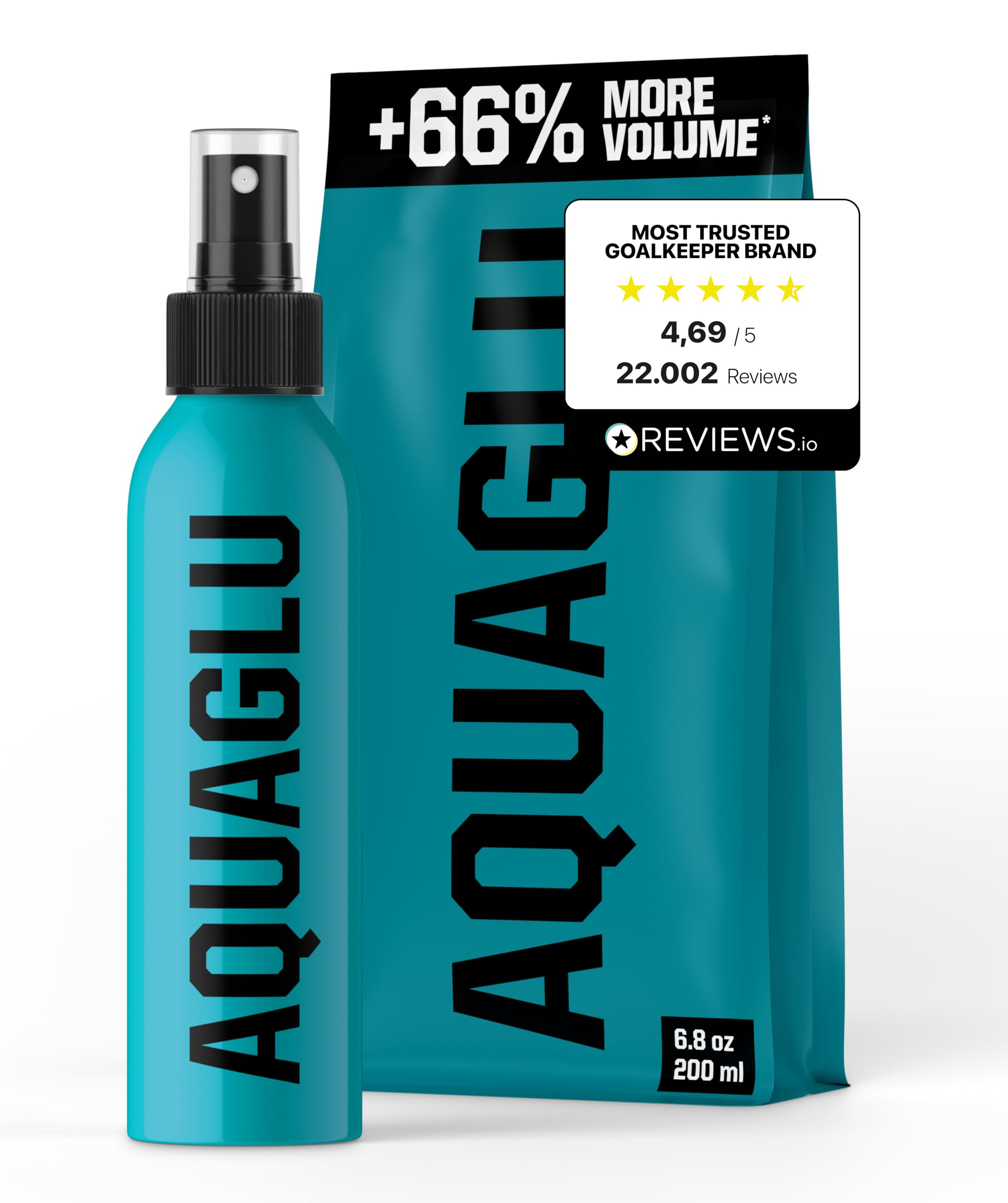 T1TAN AQUAGLU Torwarthandschuh Spray bei Regen & Nässe, 200ml Grip Spray für Kinder & Erwachsene, 40+ Anwendungen