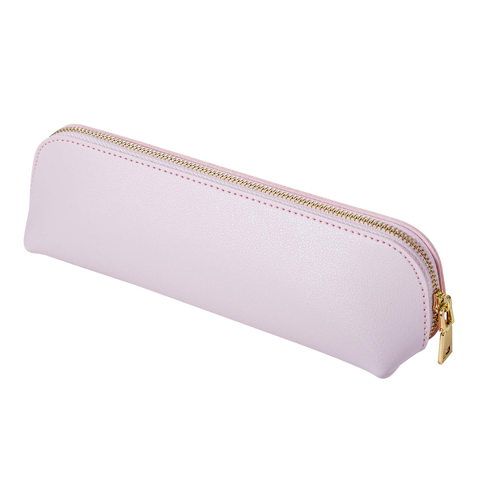 Fyore Estuche para lápices, piel sintética, pequeño estuche con cremallera, Rosa., Moda