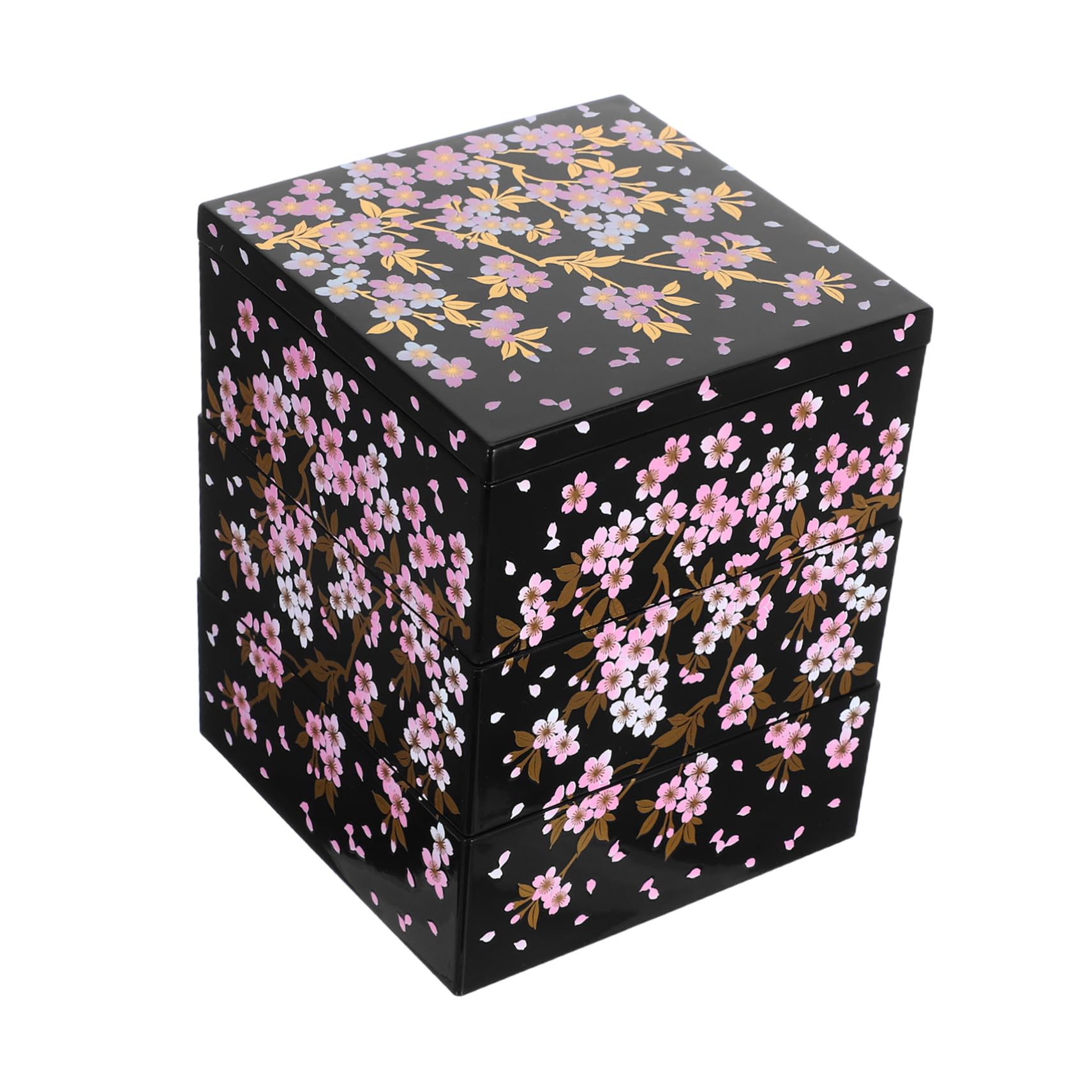 Caja de Sushi Japonesa Tradicional de Tres con Compartimentos para Aperitivos y Postres para Sushi y Loncheras