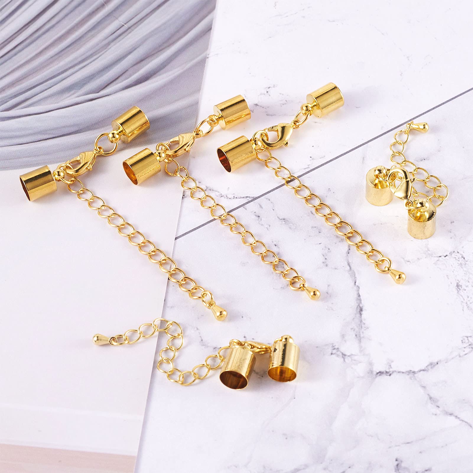 Lot De 5 Fermoirs Mousquetons Doré Pour Bracelet Ou Collier