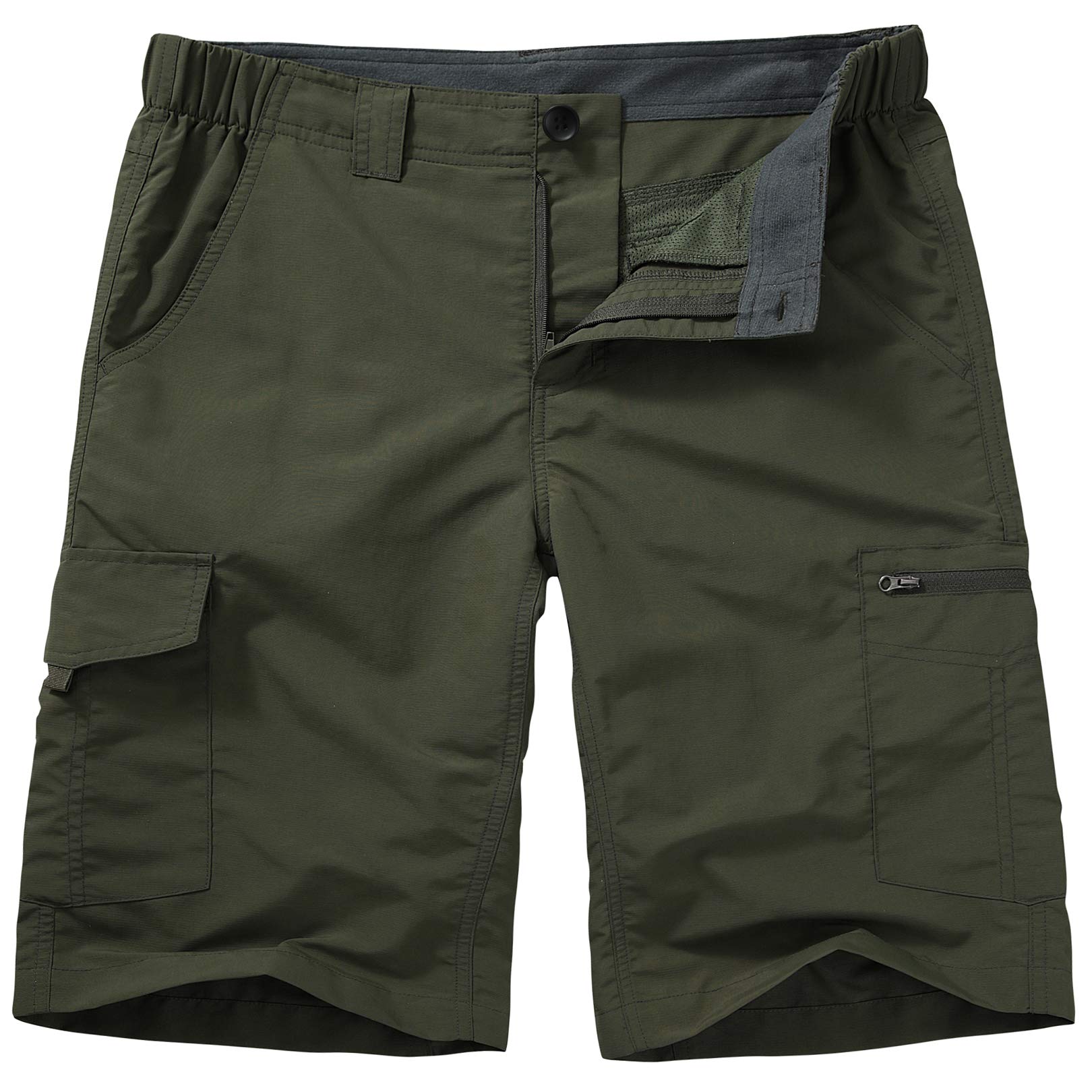 Hiking Shorts for Men Cargo Casual Quick Dry Lightweight Stretch Waist Outdoor Fishing Travel Shorts