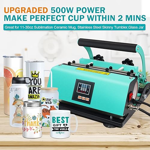 Miniatura 2 de Realkant Máquina de prensa de calor para vasos, prensa de vasos de 110 V para sublimación de 30 onzas, 20 onzas, vasos rectos y delgados para vasos