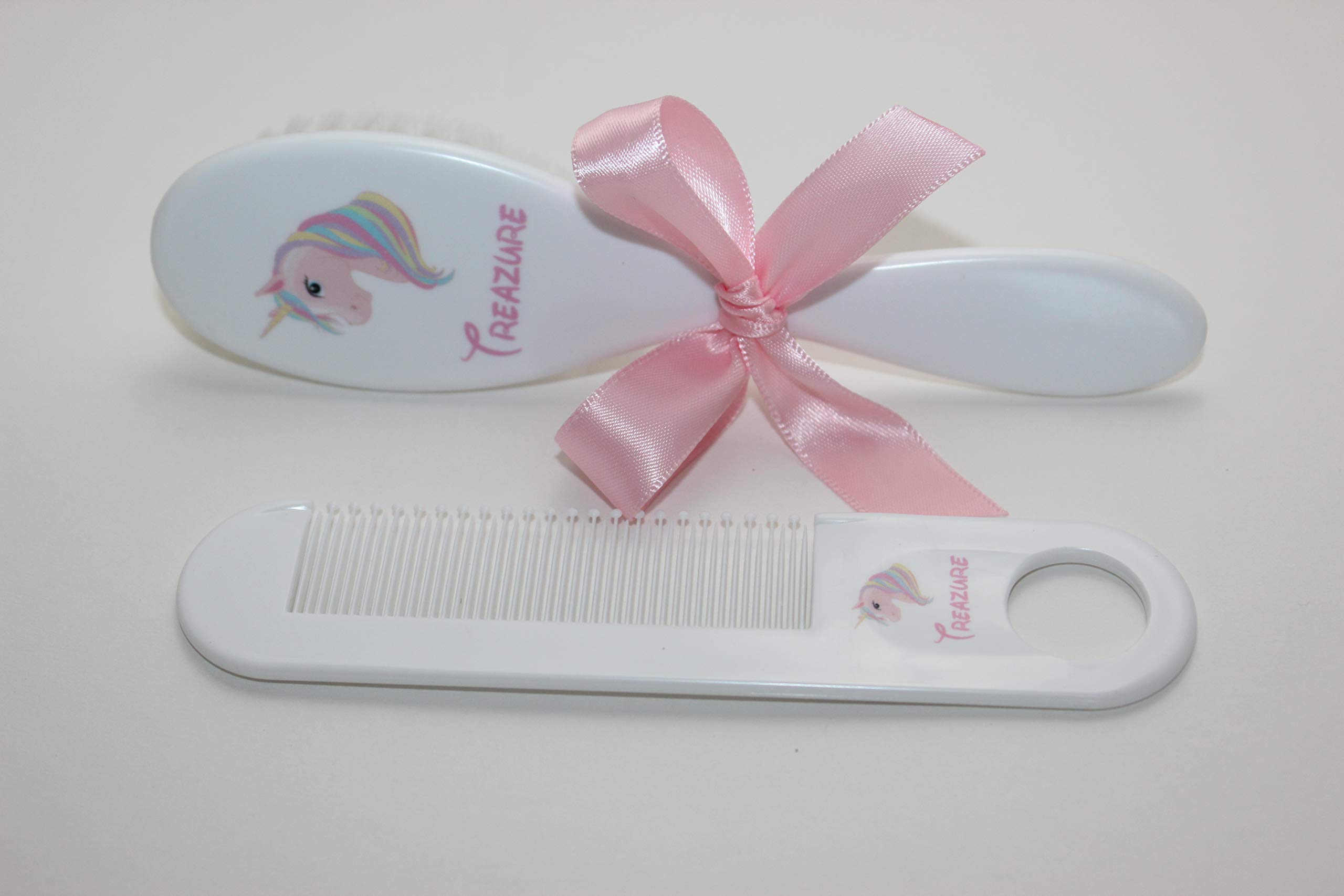 Personalized Unicorn Baby Brush and Comb Set - Suitable for Ages 0-3 Years, Toddler Gift Sets - ECO Friendly Inks