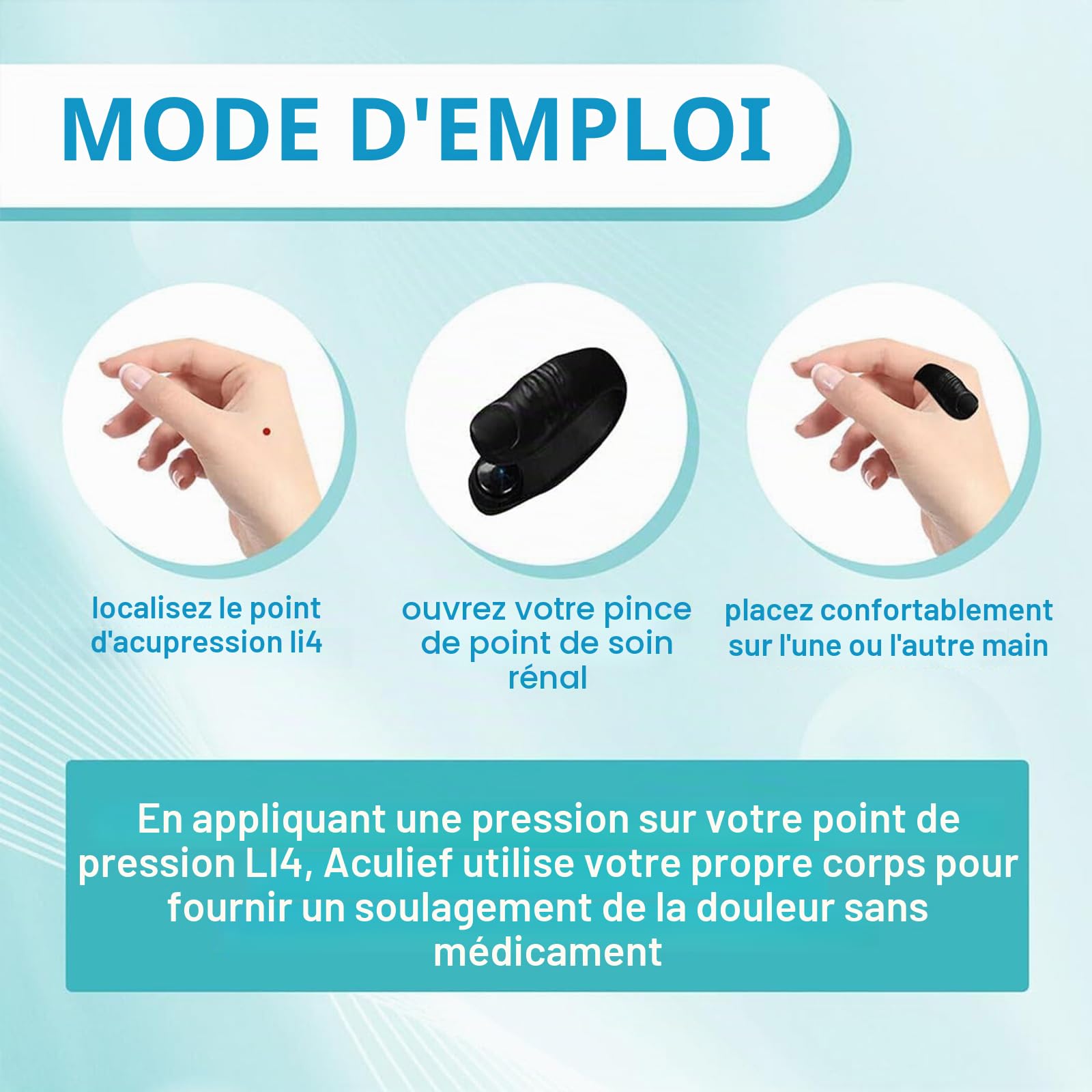 Clip de Point de Soin de la Prostate, soulage l'inconfort de la Prostate sans Effort et maintient la santé de la Prostate, Clip de Point d'acupuncture L14