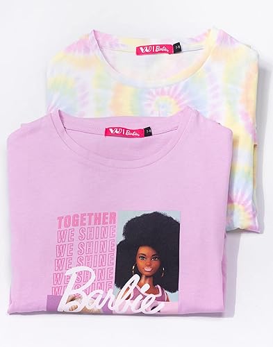 Miniatura 6 de Barbie Vestido para niñas, paquete de 2 unidades, color morado, teñido anudado, espalda abierta, traje de verano, Púrpura