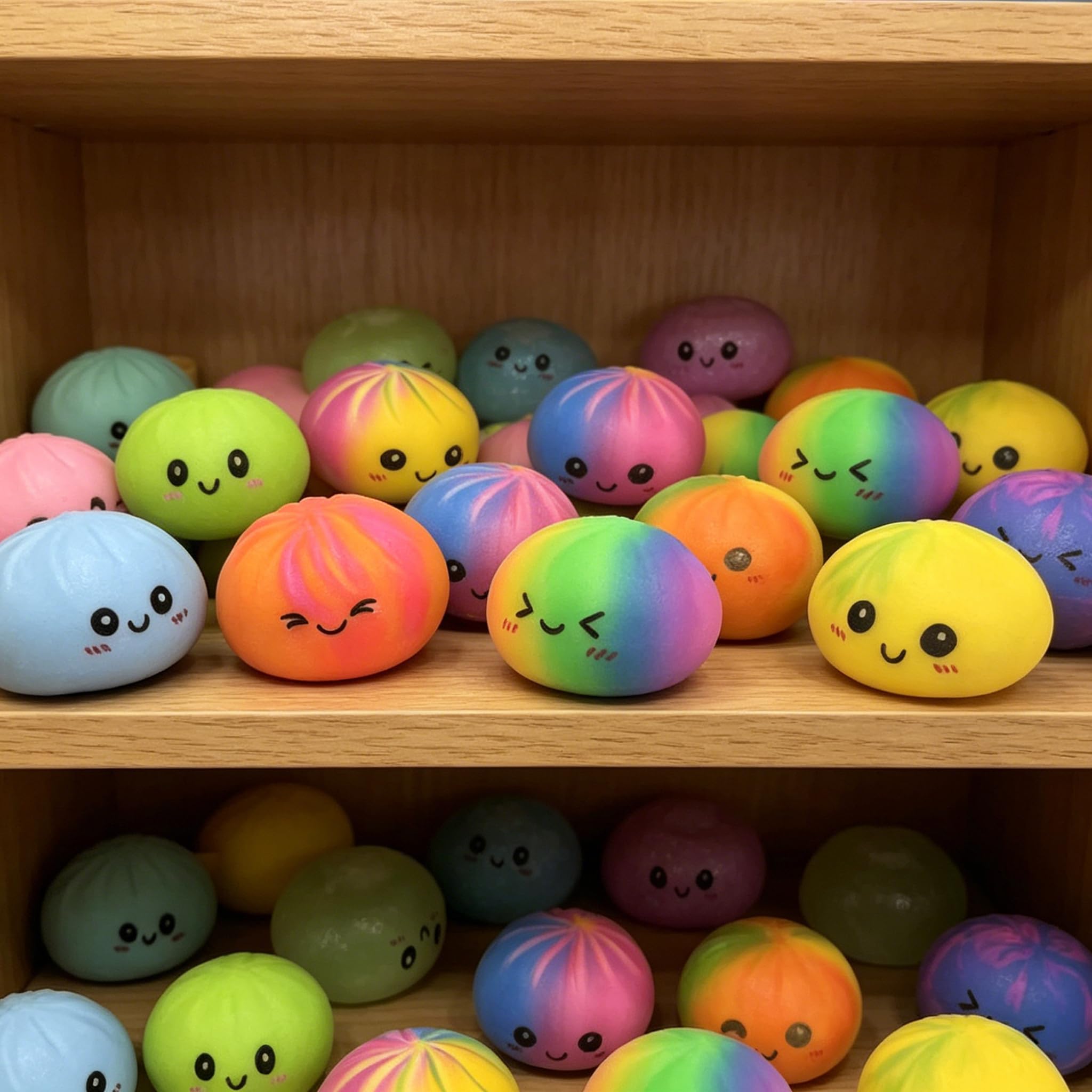Colorful Dumpling Squishies New Mystery Glitter Squishies Dumpling with Box Stress Relief Balls Sensory Toys Desk Squeeze Toys Gift — view 8