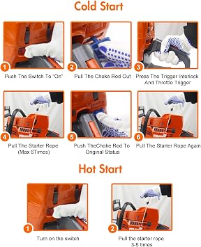 NEO-TEC NH895 Gas Chainsaw with 28 Inch Bar 94 cc Gasoline Chain Saw Power Head All Parts Compatible with Husqvarna 394 395 394XP 395XP Professional Motosierra De Gasolina for Heavy Duty Tree Cutting