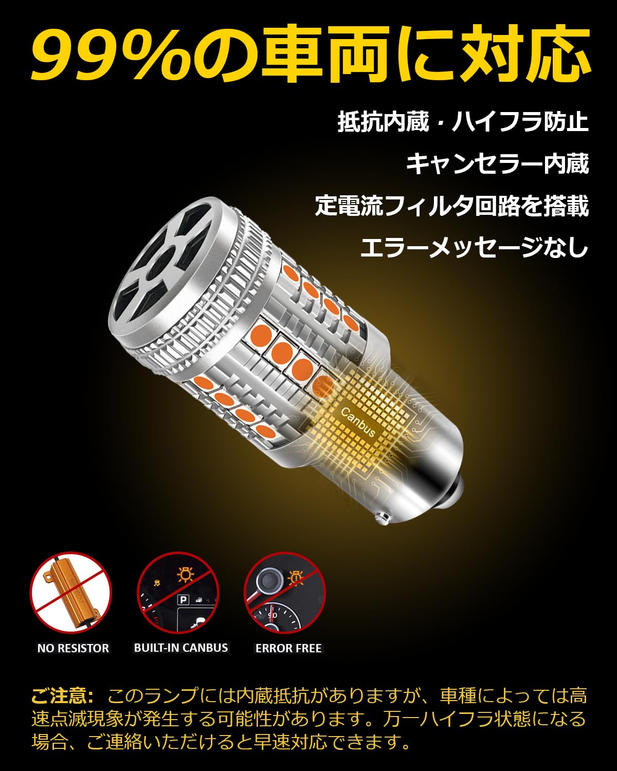 STP 18LED　発色と冷却性に拘った　爆光LED ウィンカーバルブ Amazon | RUICC 12V-24V車用 S25 LED ウィンカー シングル アンバー
