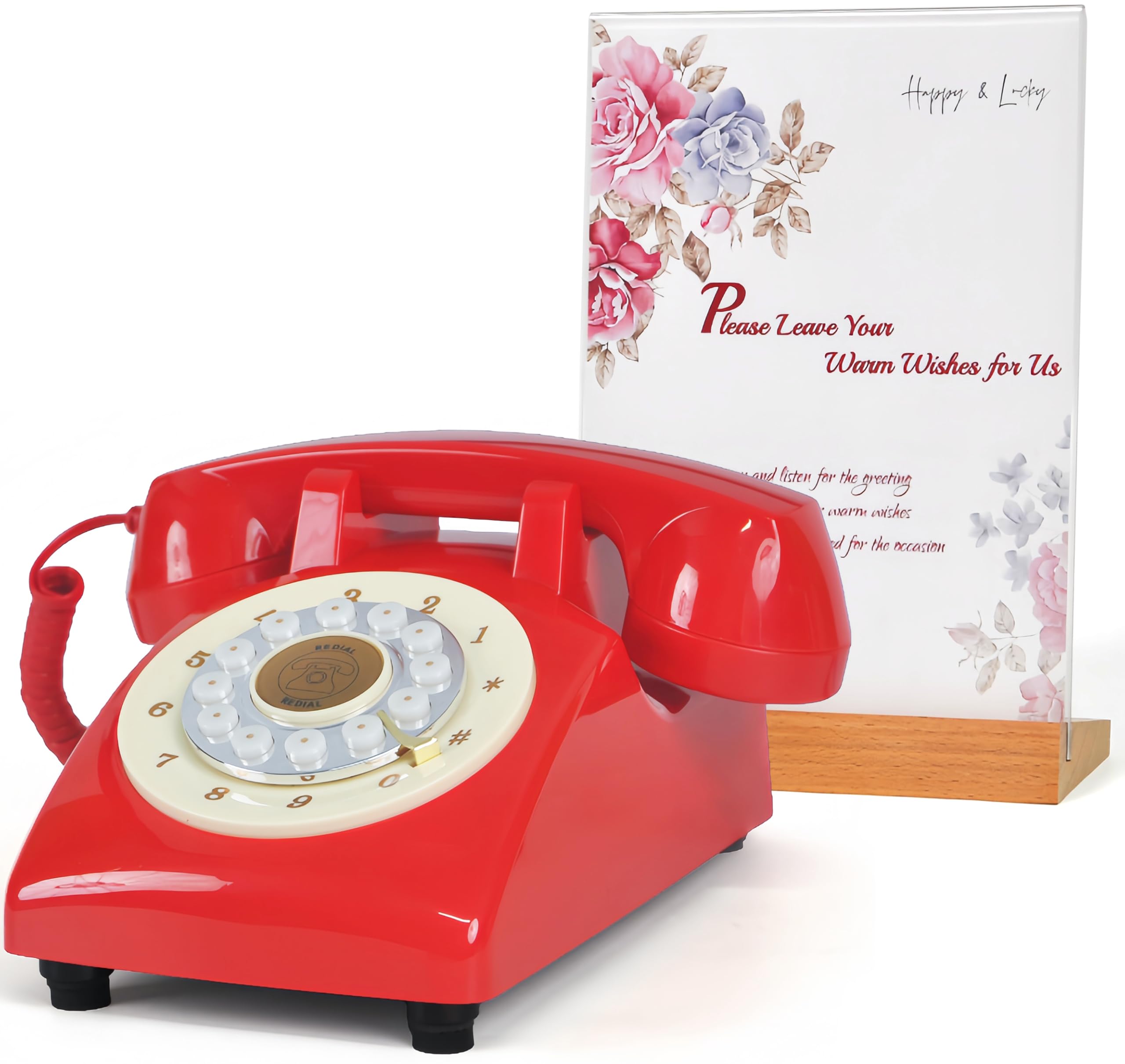 RetroVox Libro degli ospiti audio per matrimoni, registro degli ospiti e segnaletica con messaggi audio personalizzati con segreteria telefonica, stile vintage, per addio al nubilato, festa di