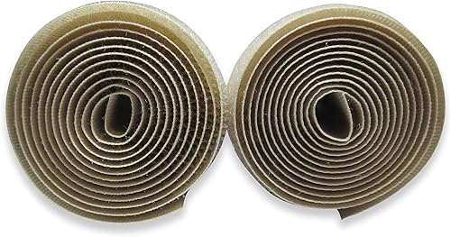 Miniatura 7 de Cinta de velcro para coser de 2 pulgadas de ancho, color beige claro, no adhesiva, 1 yarda de longitud, cinta de nailon beige, juego de sujetadores