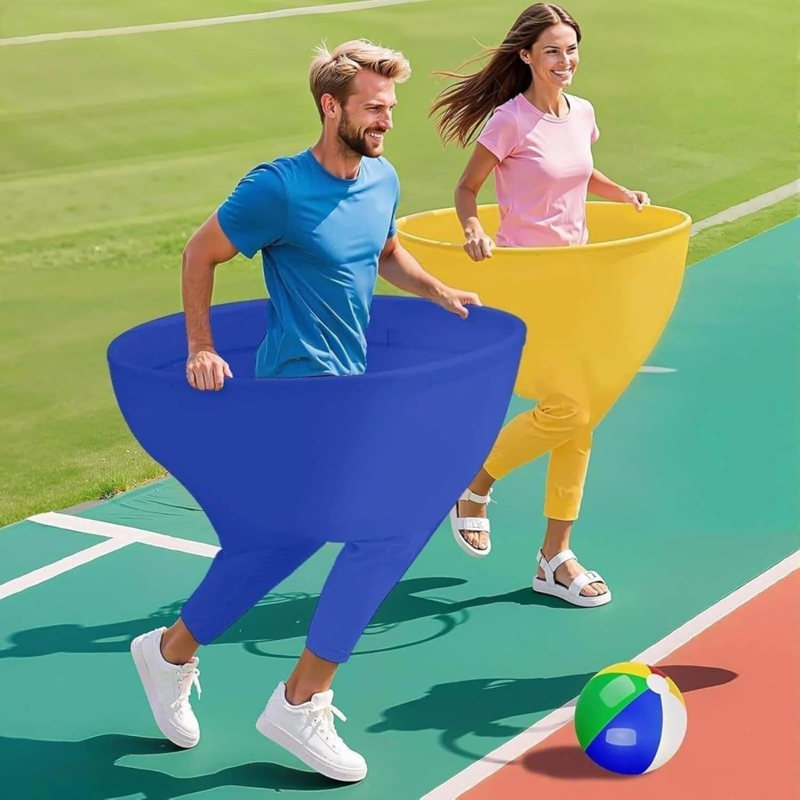 Granny Pants Yard Game for Adults and Children, Bouncy Ball Game Granny Pants Outdoor Games with 10 Bouncing Balls, 2 pompe, Great Granny Pants Game for Groups, Meetings and Games, Nuovo modello
