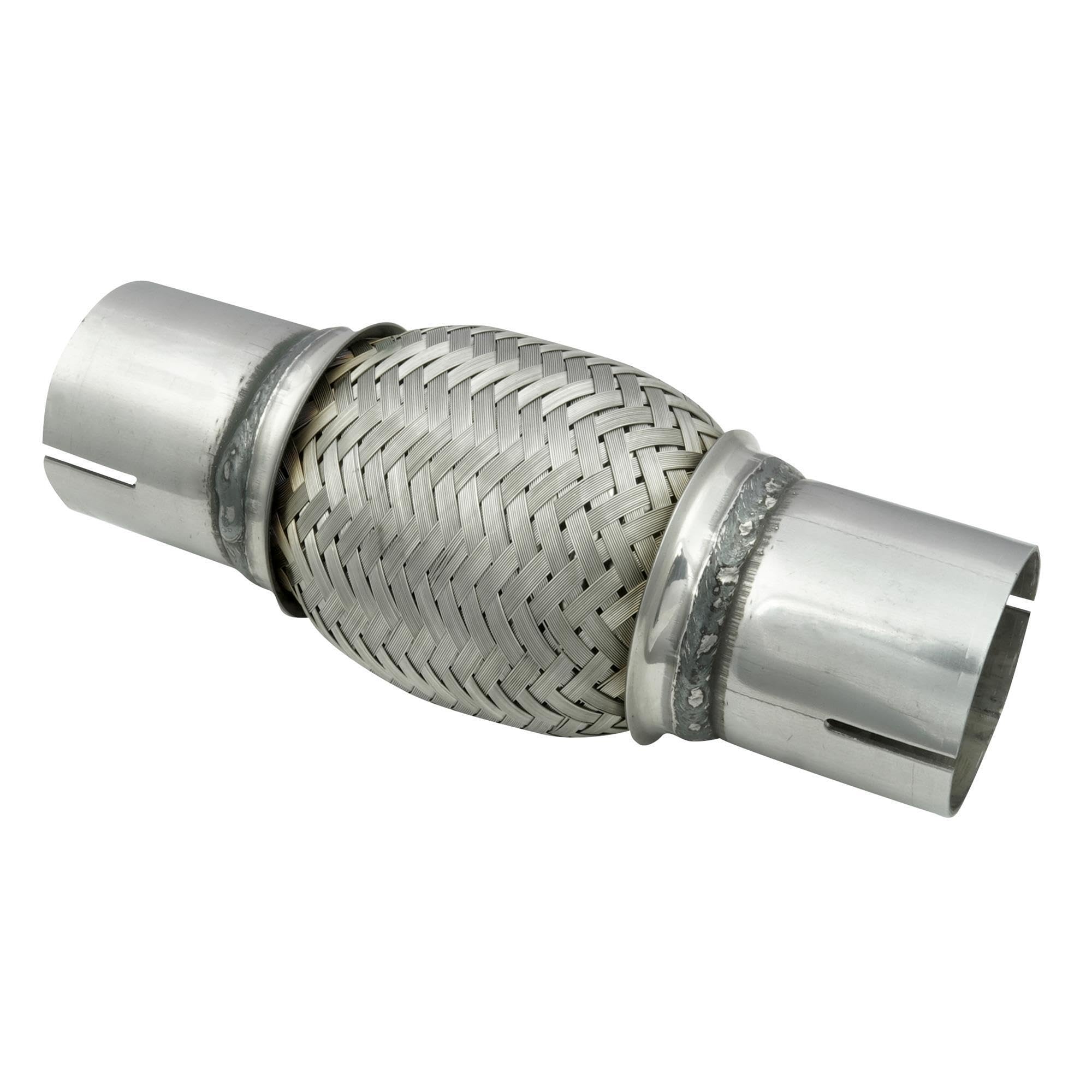 Ø 50mm / 2" Edelstahl Flexrohr in Interlock Bauweise mit Schellen Abgasanlage Auspuff 100/200mm