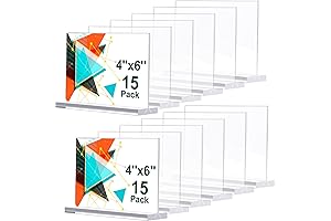 15 Pack Clear Acrylic Sign Holders