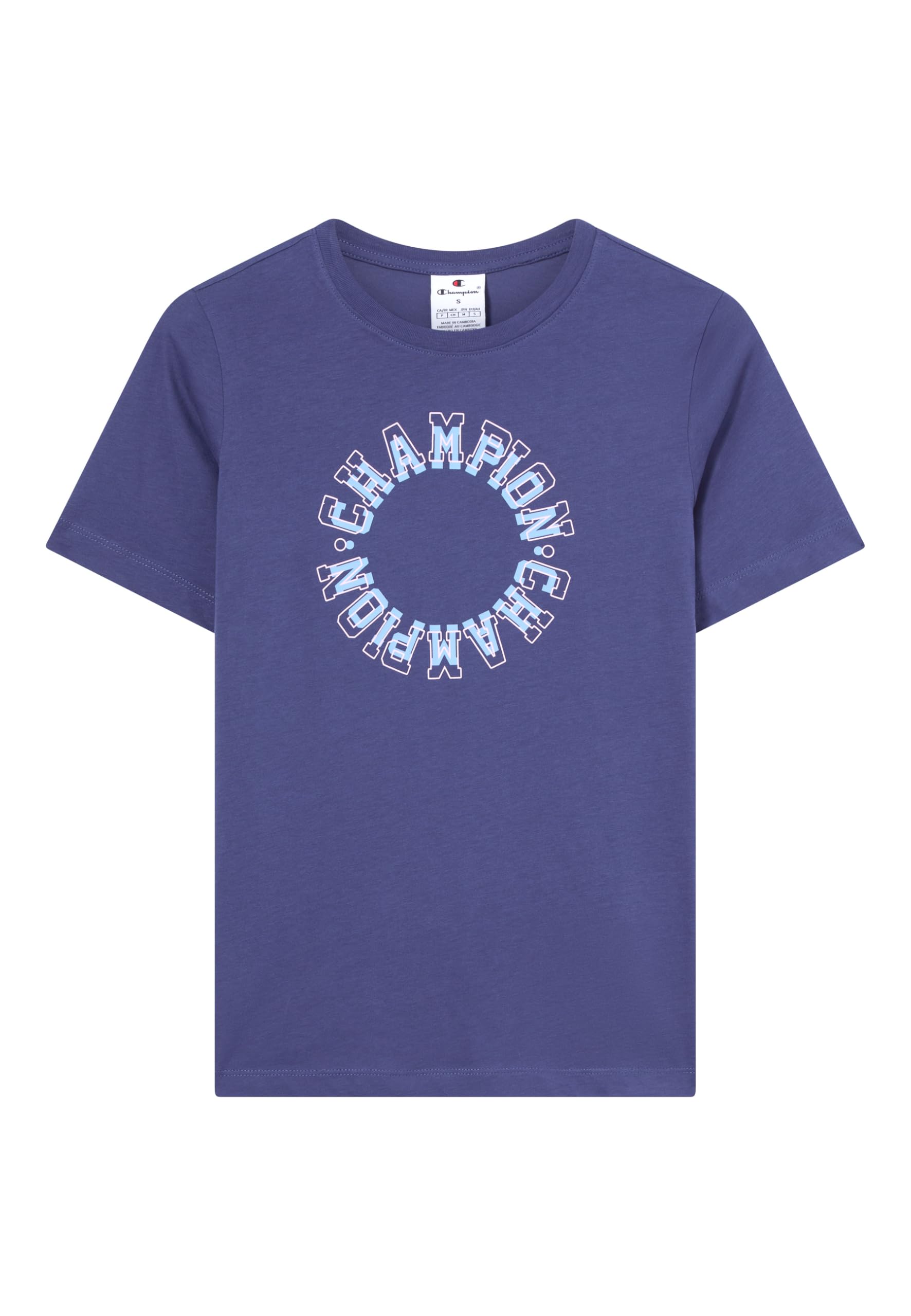 Champion Legacy Women, Graphic Crewneck T-Shirt, M, Blue
