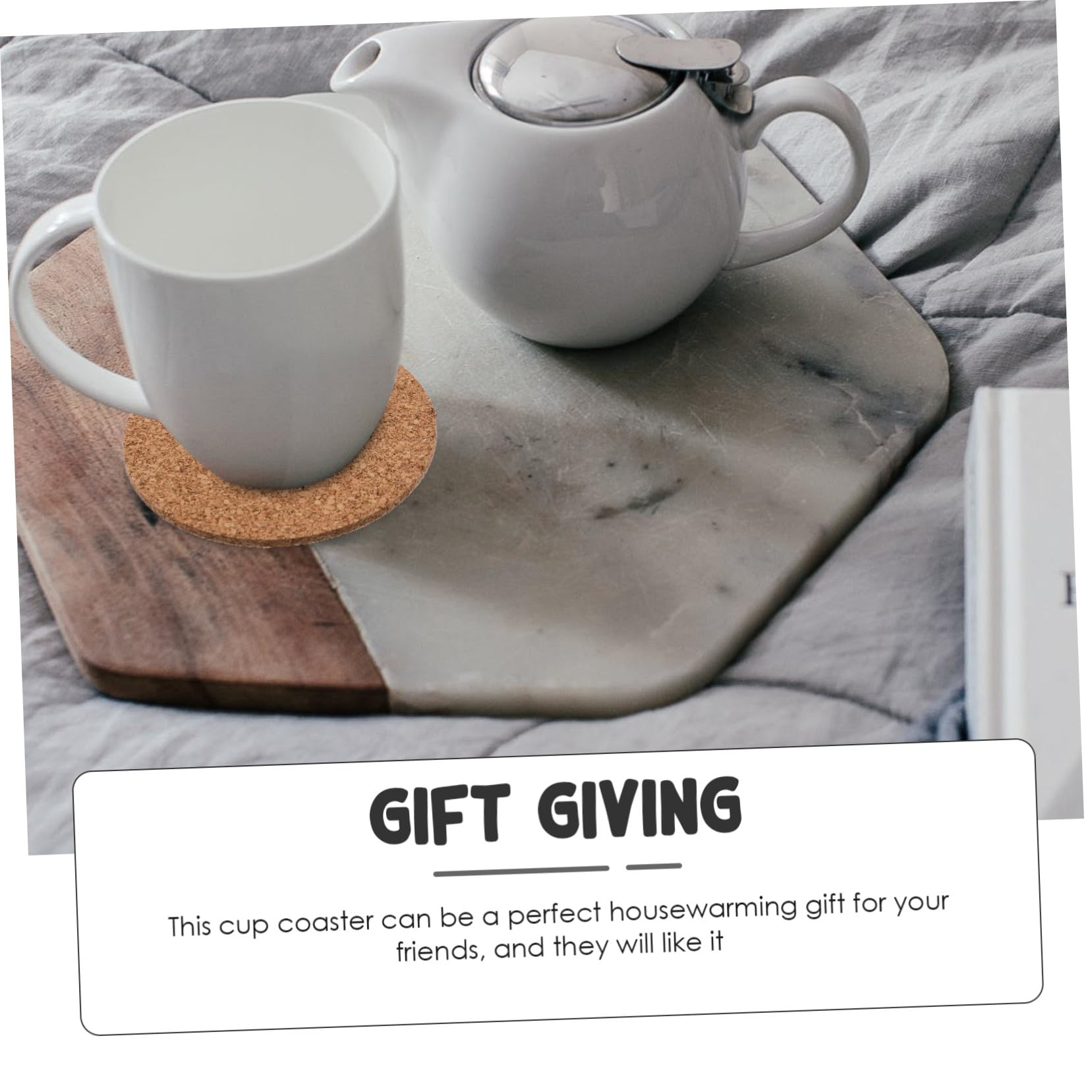 Mikikit 100pièces Dessous de Liege sous-Verres Decoratifs pour Boissons Resistant Chaleur Convient Tasses Cafe et Verres