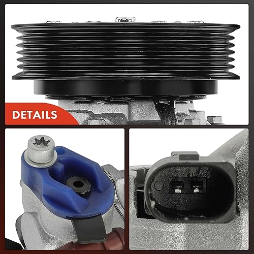 Miniatura 8 de A-Premium Compresor de aire acondicionado con embrague compatible con Volkswagen Jetta 2019-2021, Golf 2018-2019, Tiguan 2018-2020, GTI 2019-2020,