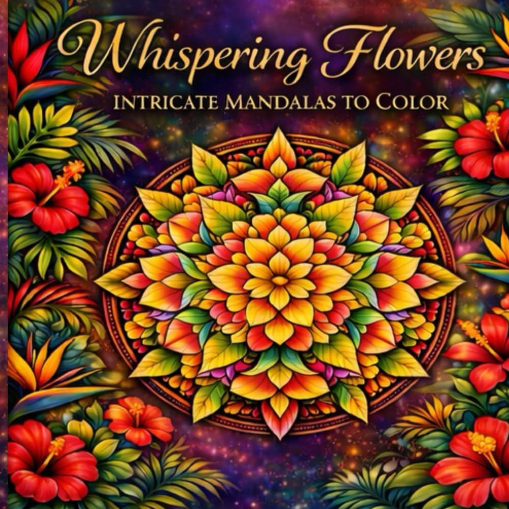 Whispering Flowers: Intricate Mandalas to Color