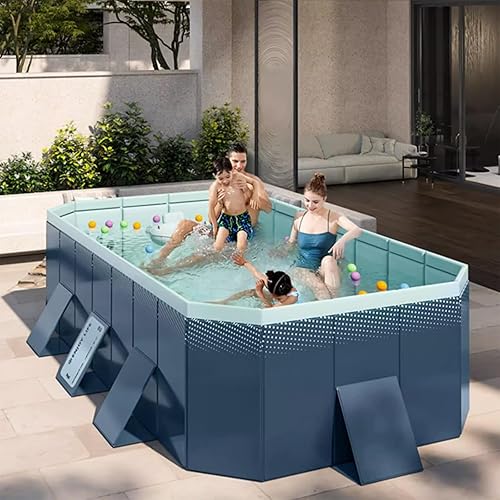 Piscinas rectangulares de 5.2 ft5.9 ft6.9 ft8.5 ft9.5 ft13.1 ft13.1 ftPiscinas para adultos con 2 válvulas de drenaje, anillo de natación y kit de