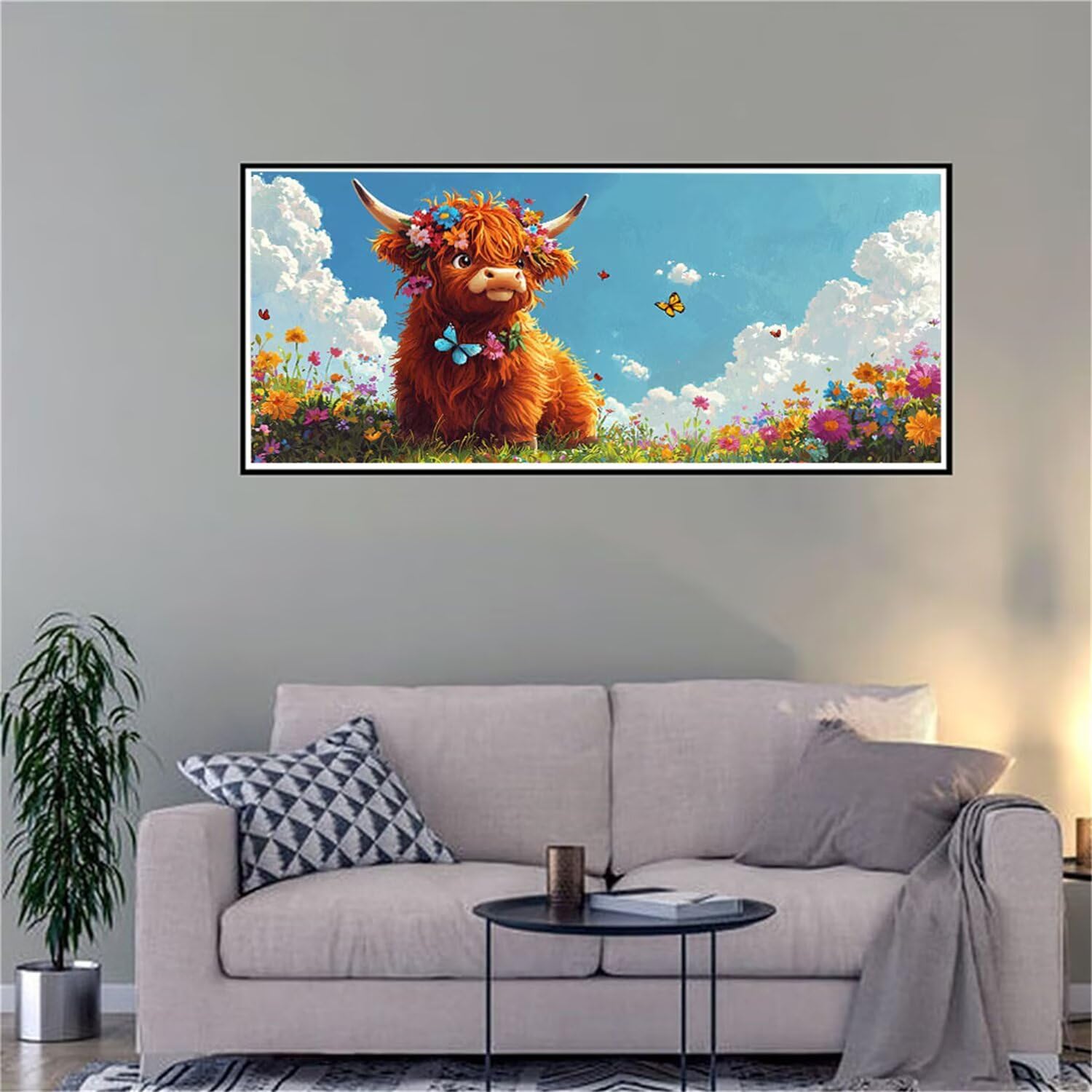 Diamentowa sztuka, bydło, zwierzę, duże zestawy do malowania diamentami XXL, dla dorosłych, kryształów, sztuka, rękodzieło, hobby dla dorosłych, kobiet, początkujących, haft krzyżykowy, dekoracja domu
