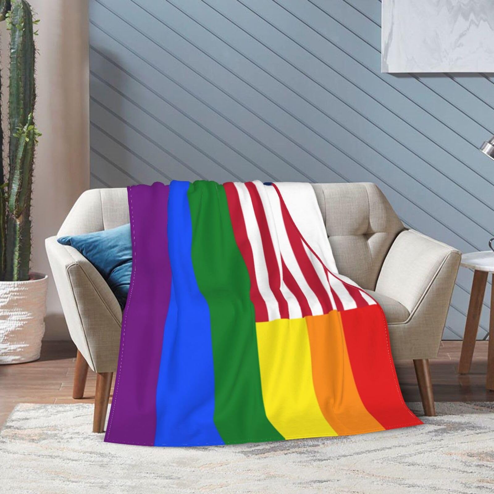 Amazon.com: Pride Rainbow LGBT Florida Flag Throw Blanket for