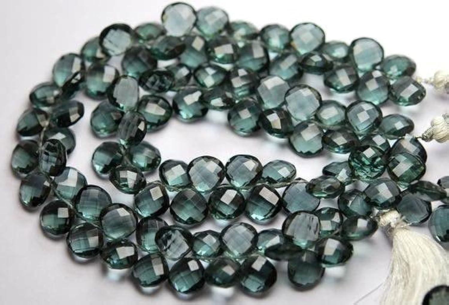Quartz vert teal en fil de 8 pouces pour fabriquer un collier d'été