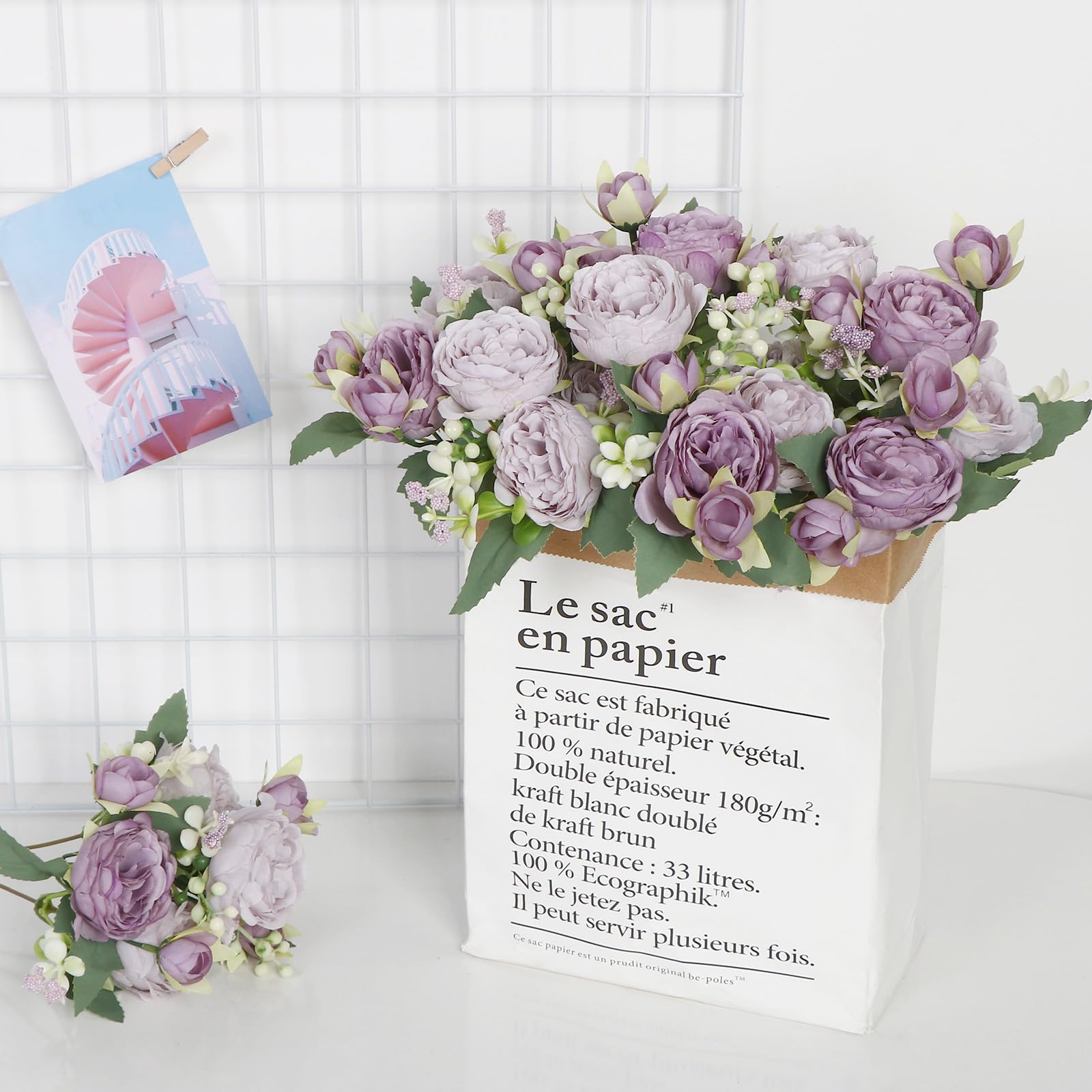 SOMYTING Peony Artificial Flowers - Image 4