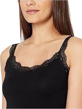 Women's Sexy Ultra Soft Camisole with Lace Trim Cotton Blend Basic Women's Sexy Ultra Soft Camisole with Lace Trim Cotton Blend Basic