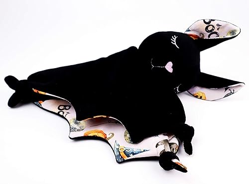 Miniatura 2 de Halloween Baby Shower Stuff Bat Plush Security Blanket Baby First Halloween Gift Basket Stuffer (Personalized)