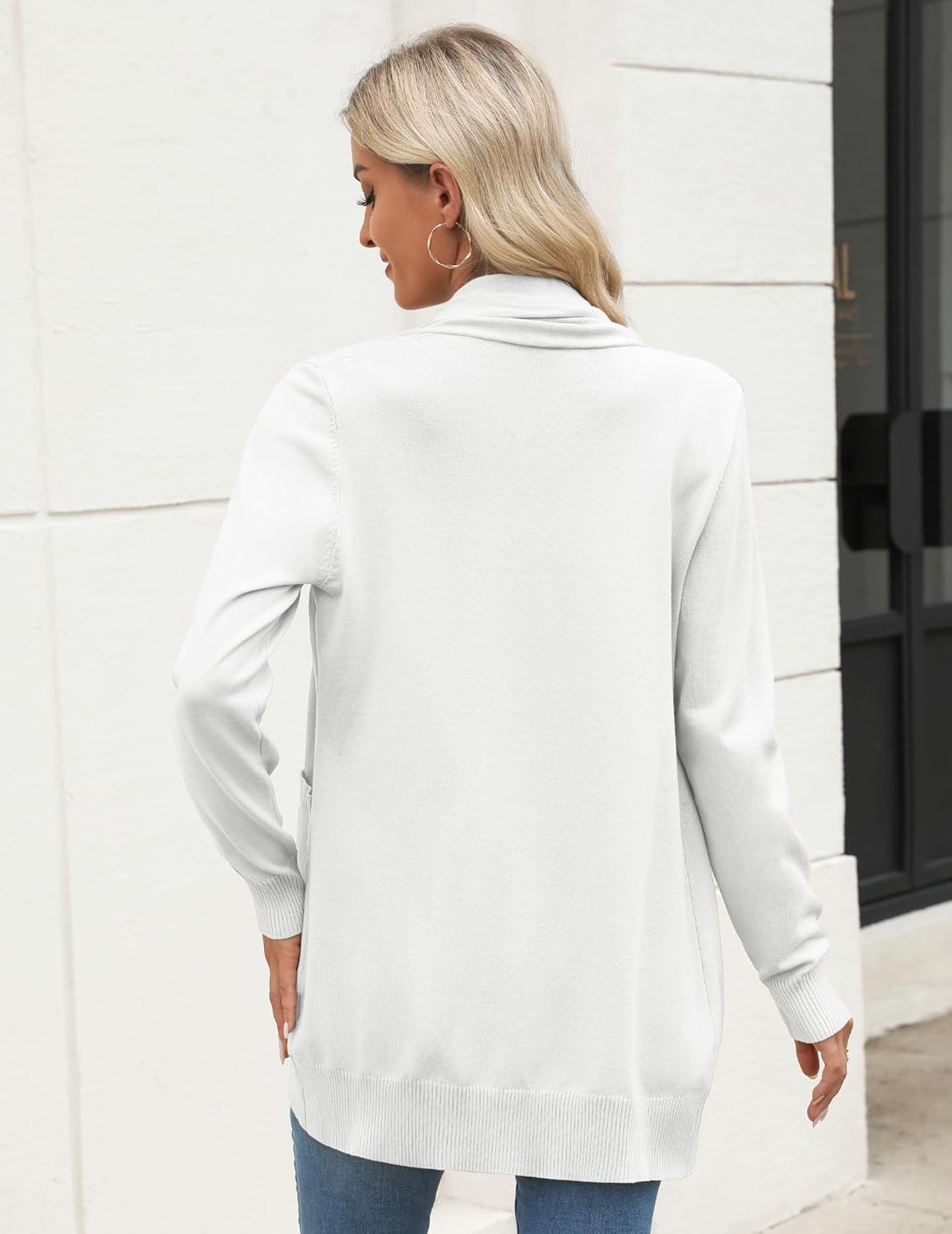 Zeagoo Women Long Cardigan Sweaters Lightweight Open Front Duster Knit Fashion Sweater Coats Trendy Cardigans with Pocket - Image 3