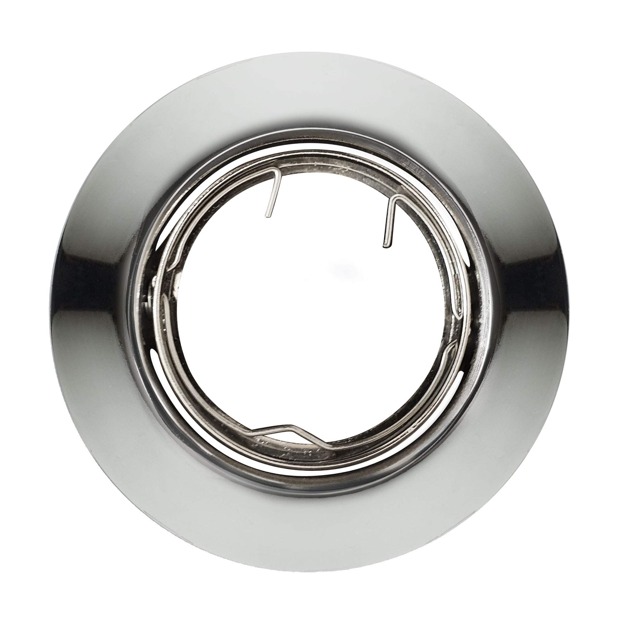20x Set Einbaustrahler + GU10 für 230V Chrom Schwenkbar rund Einbau Spots Decken Strahler Leuchte Spots Deckenleuchte Lampe Einbauleuchte Einbaurahmen 104S-TP CH