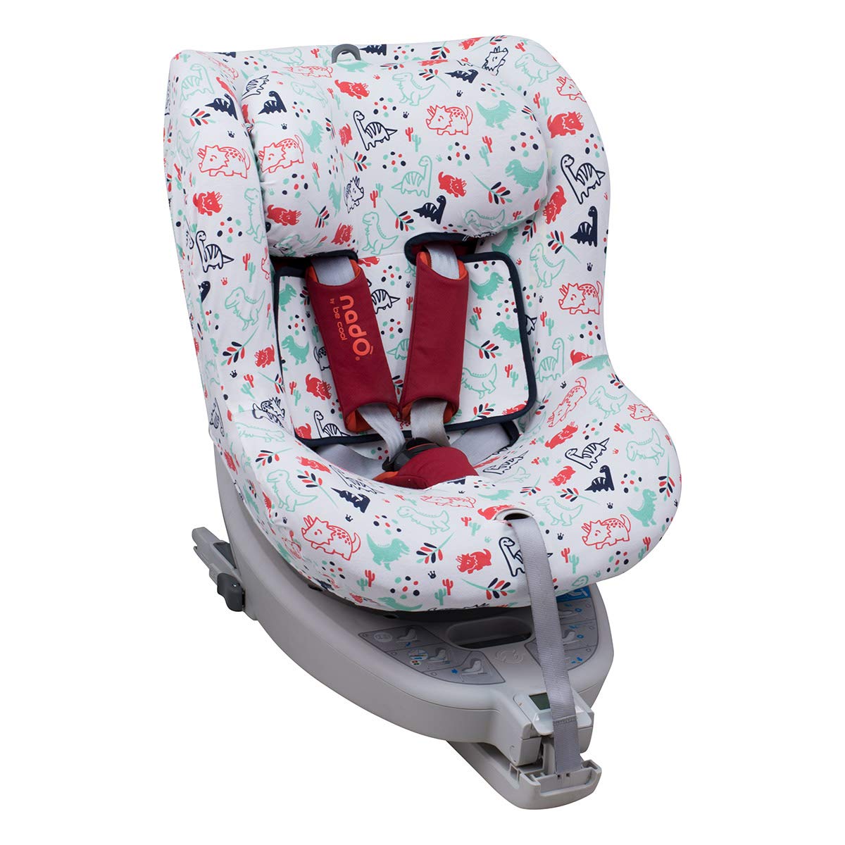 JYOKO KIDS Rivestimento per seggiolino auto in cotone compatibile con Be Cool Nado O3, Chicco 2 Easy (DINO PARTY)