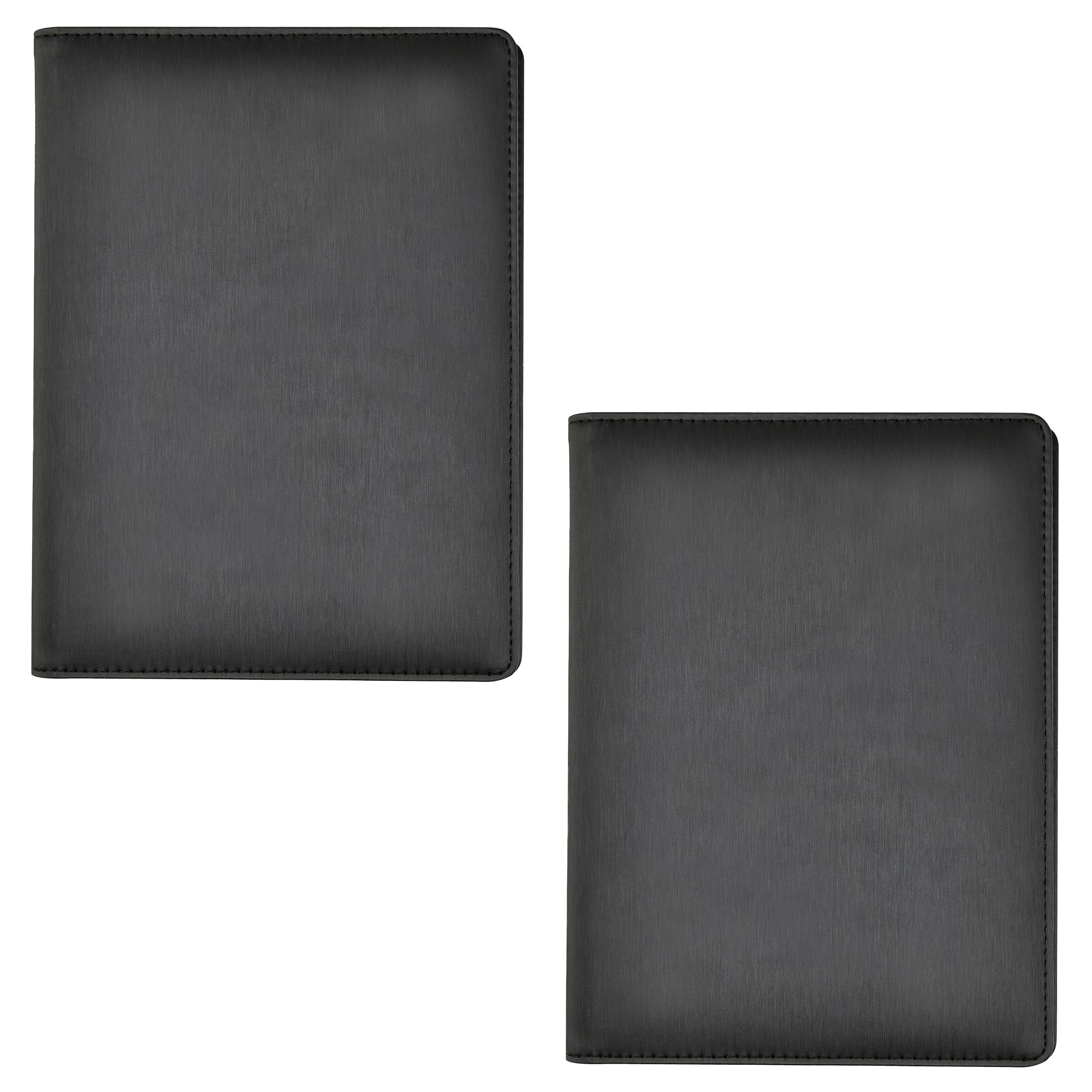Arpan A5 Presentation Folder with 24 Pockets 48 Sides – Professional A5 Portfolio Folder Book with Plastic Sleeves | Display Book & Folder | Certificate & Conference Folder (Black 2-Pack)