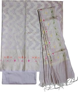 Ivikta Banarasi Silk Unstitched Salwar Suit Set with Dupatta for Women | Cotton Silk Dress Material Price In India