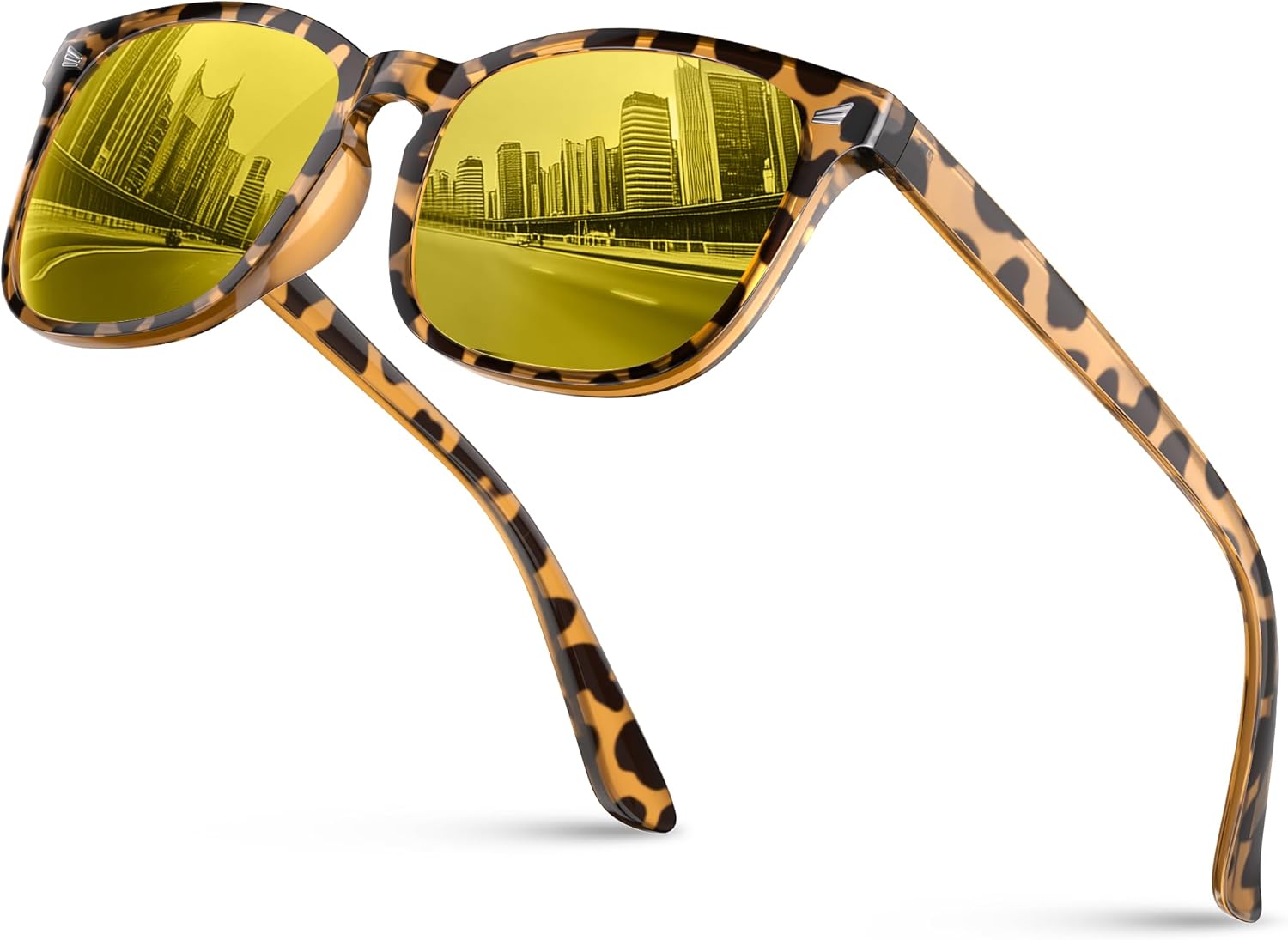 Night Driving Glasses for Men Women - Polarized Night Vision Glasses Anti Glare Nighttime Eyeglasses Yellow Lens