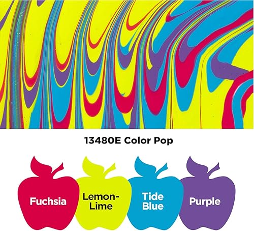 Miniatura 3 de Apple Barrel Juego de 4 pinturas premezcladas de colores pop, perfectas para proyectos de arte y manualidades, 13480E