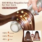 8 in 1 Hair Styler & Hot Air Styler, 1200W Negative Ionic Hair Dryer Brush with Auto Wrap Curlers, No Heat Damage Multi Hair Stylers with Travel Bag for Drying, Curl, Straighten, Champagne Gold
