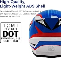 Vista 2 de TCMT Dot - Casco de motocross todoterreno para jóvenes y niños, casco de cara completa para motocicleta y jóvenes, casco ATV motocross, casco +