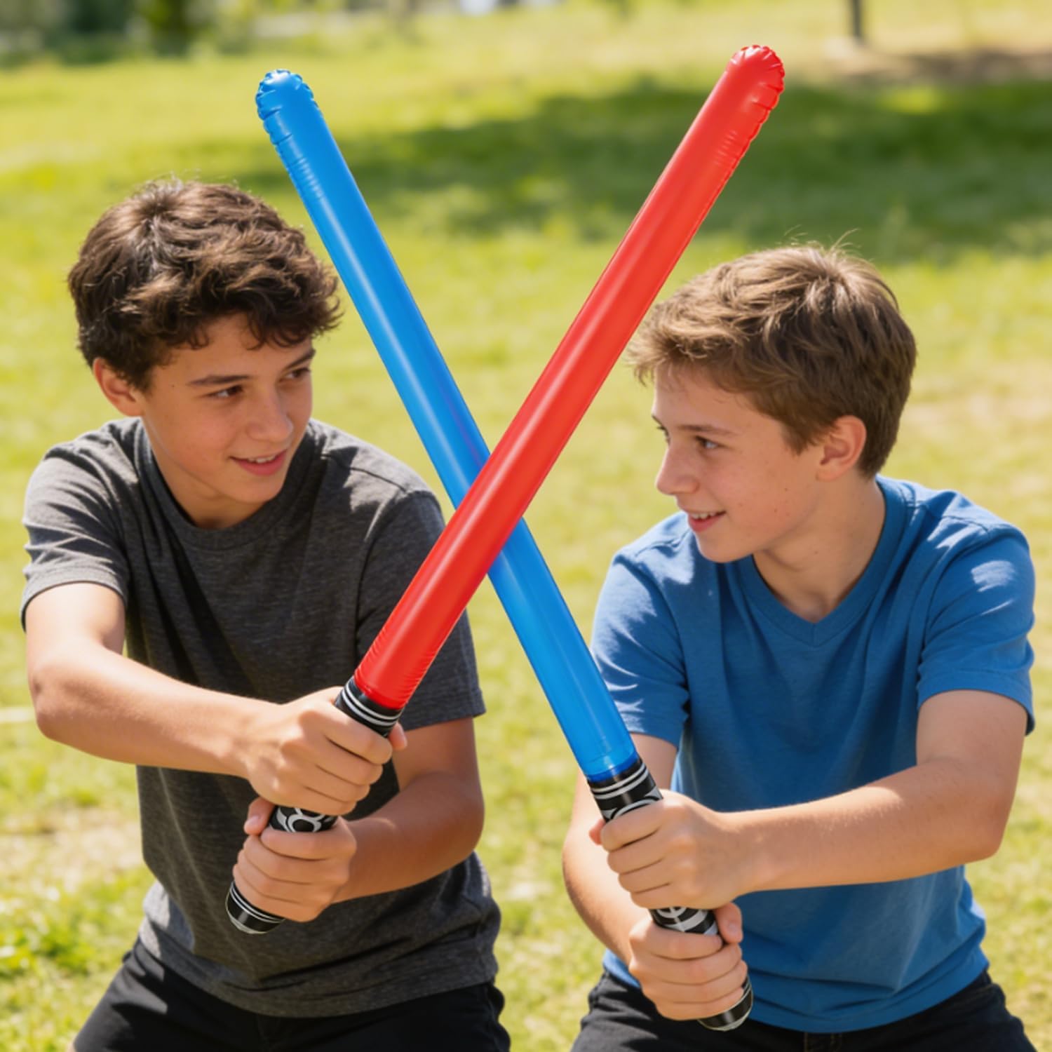Novelty Place Inflatable Saber Sword Toys Set for Kids Party Favors, Pack of 8 Blow Up Sabers for Kids - Perfect for Birthday Parties, Cosplay Events, Party Favors image 5
