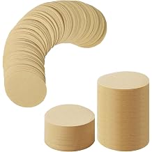 600pcs Unbleached Natural Paper Coffee Filters | 6.4 cm Round Replacement Compatible with Aerobie Aeropress & Espresso Makers Wood Colour