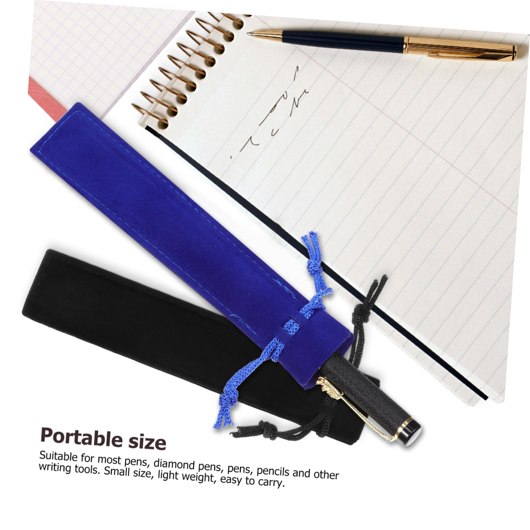 NUOBESTY 3 Ensembles Porte-Stylo Simple De Cordon Stylo De Crayon Sacoche Rangement Sacoche De Rangement Pochettes pour Stylos Sacs De Rangement pour Stylos Flanelle 50 Pièces * 3
