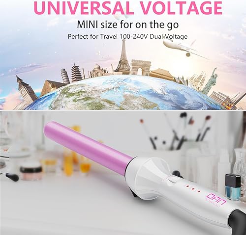 Miniatura 5 de Dan Technology Varitas rizadoras,Varita rizadora,Varita rizadora de 34 pulgadas,Rizador de pelo ajustable con temperatura,Varita de rizador de doble